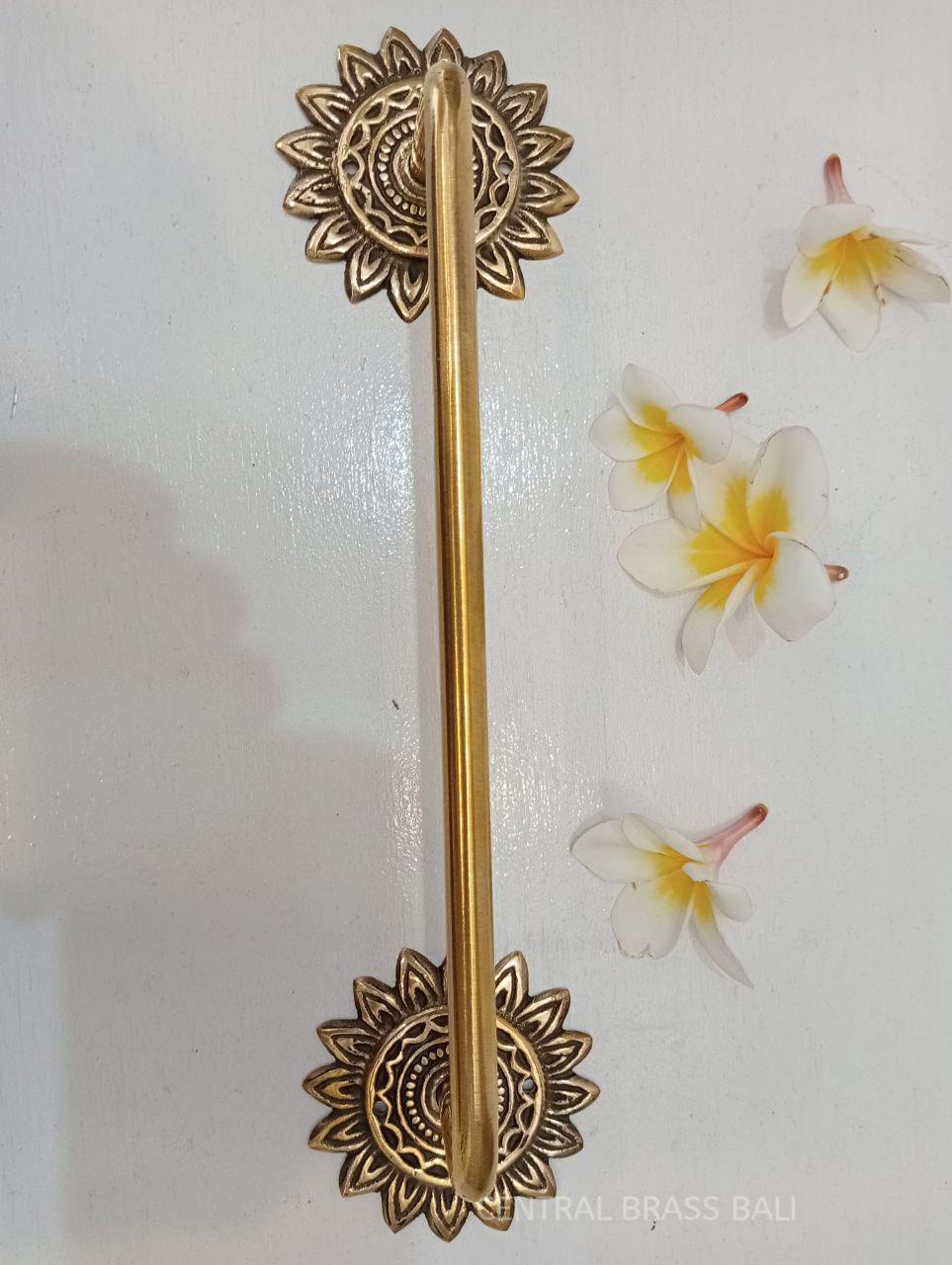 Floral Brass Kitchen Towel Rail – 2PCS 30cm Hand Towel & Napkin Holder