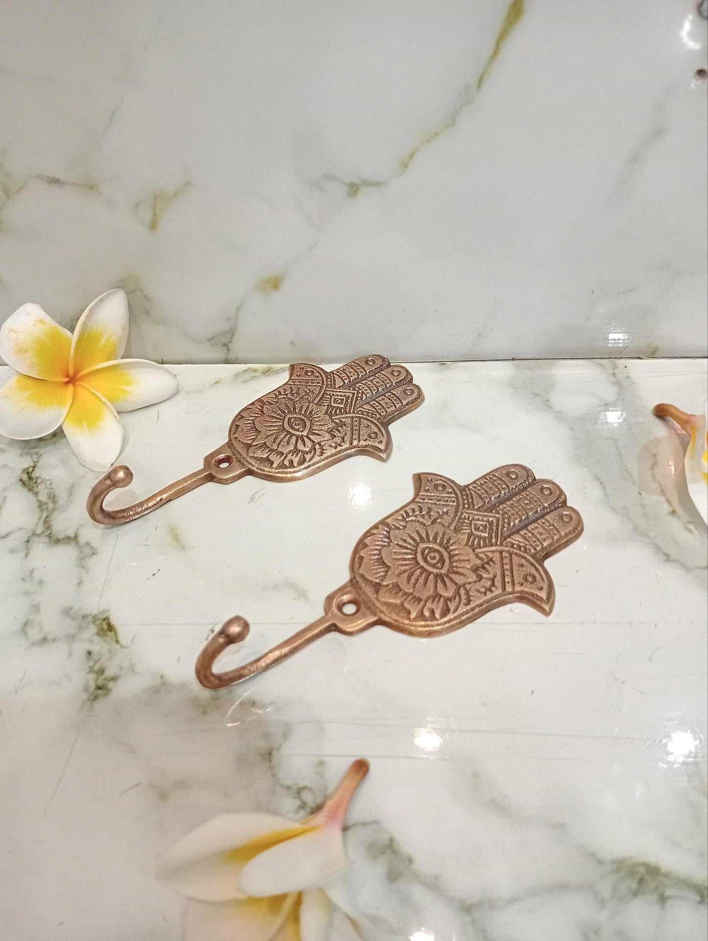 Yoga Shala  Brass Wall Hook, Zeb Decor, Towel/Coat Holder (Set of 4)