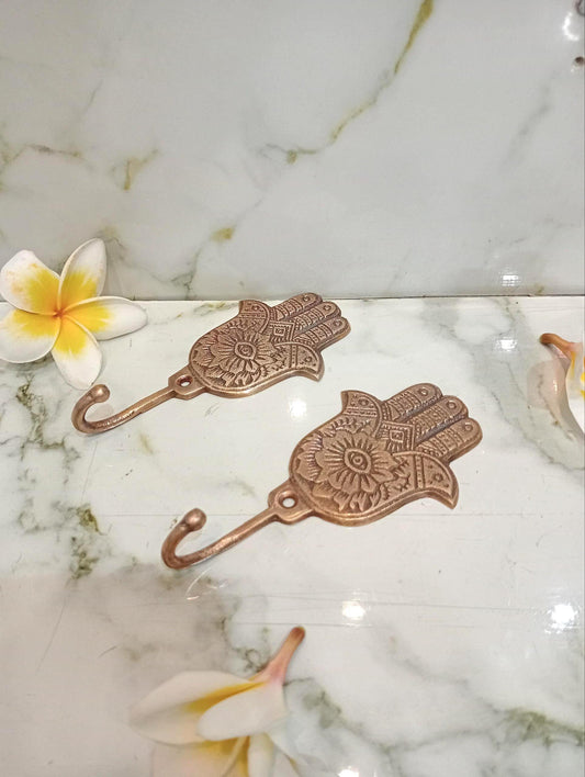 Yoga Shala Brass Wall Hook, Zeb Decor, Towel/Coat Holder (Set of 4)