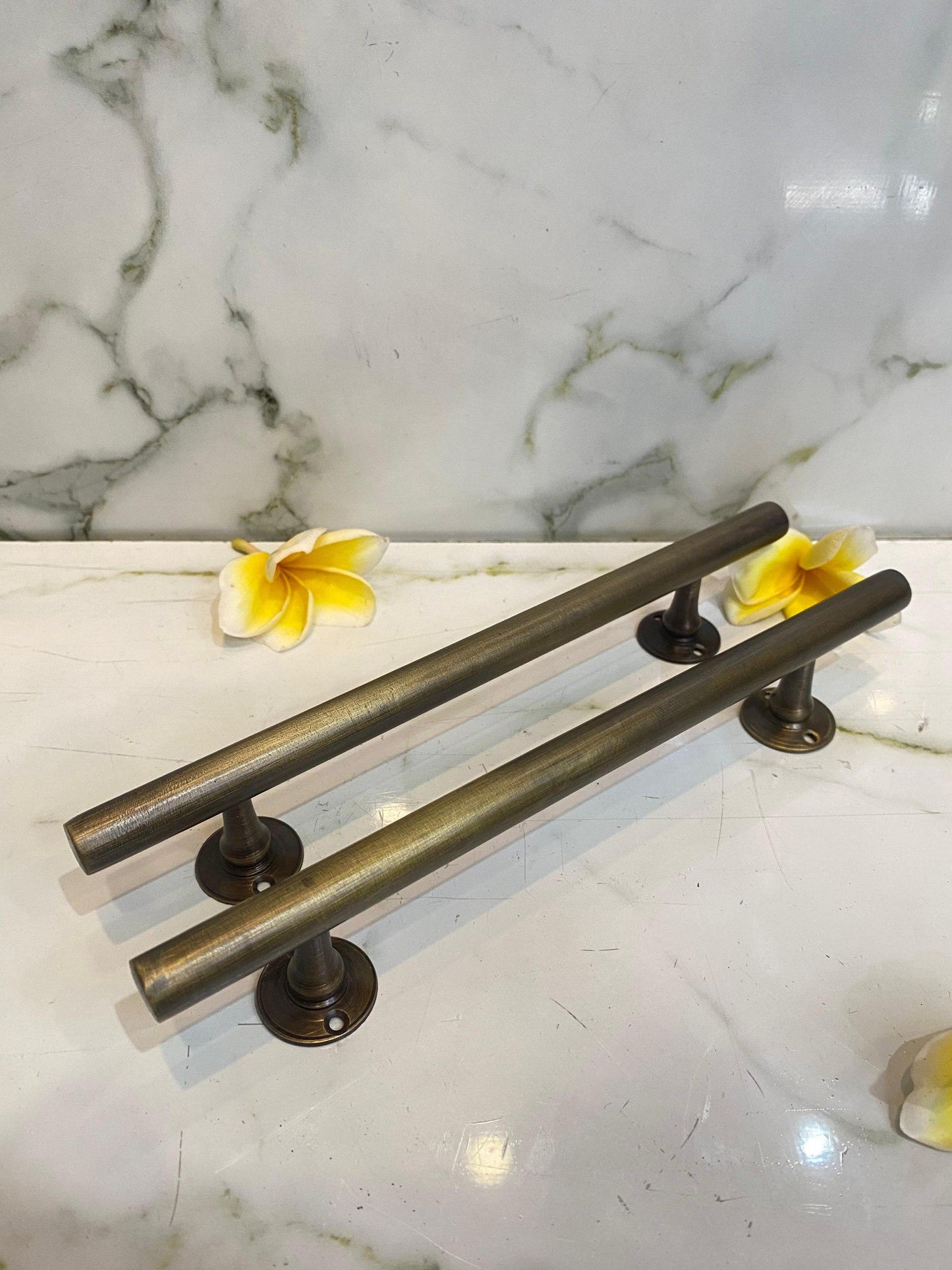 4pcs Vintage Antique Brass Cabinet & Drawer Handle 210mm – Solid Brass Pull Bar
