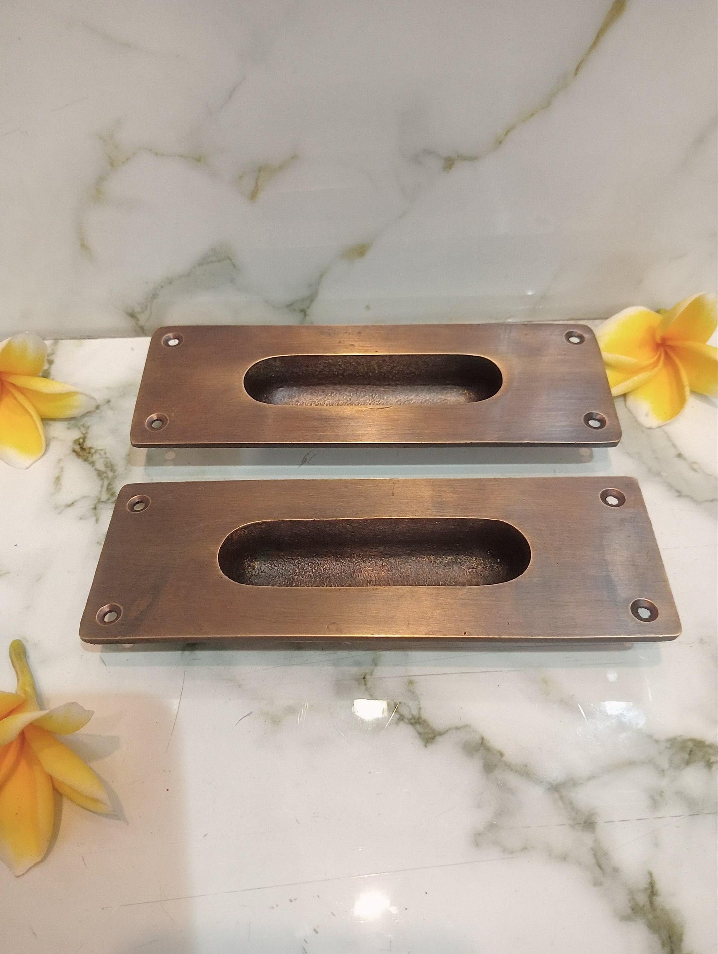 set of 4 pcs Solid Brass Sliding Door Pull | Cabinet Drawer Handle (v2)