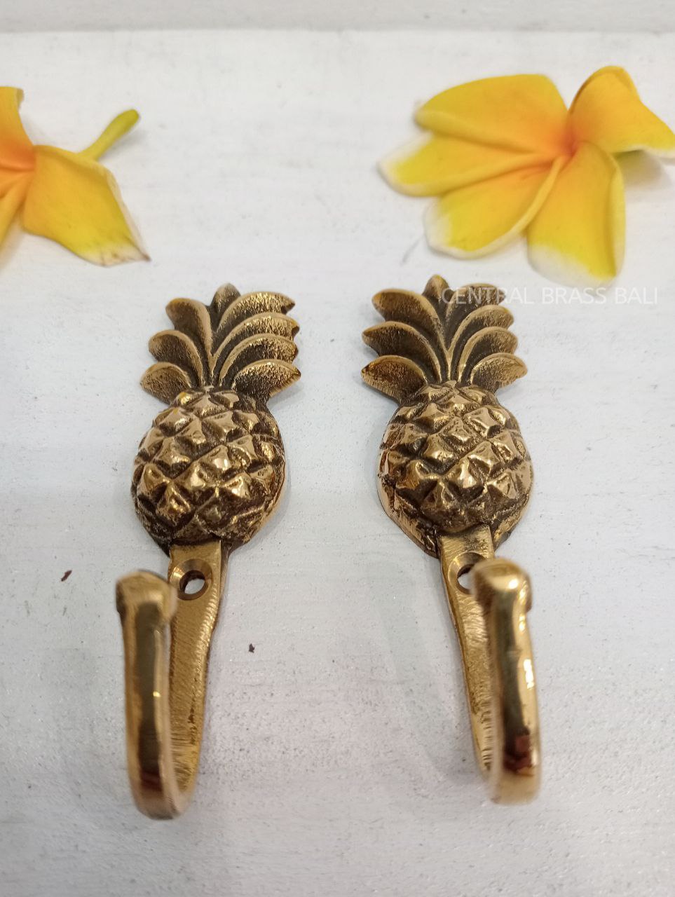 8xpcs Small pineapple Brass Hooks