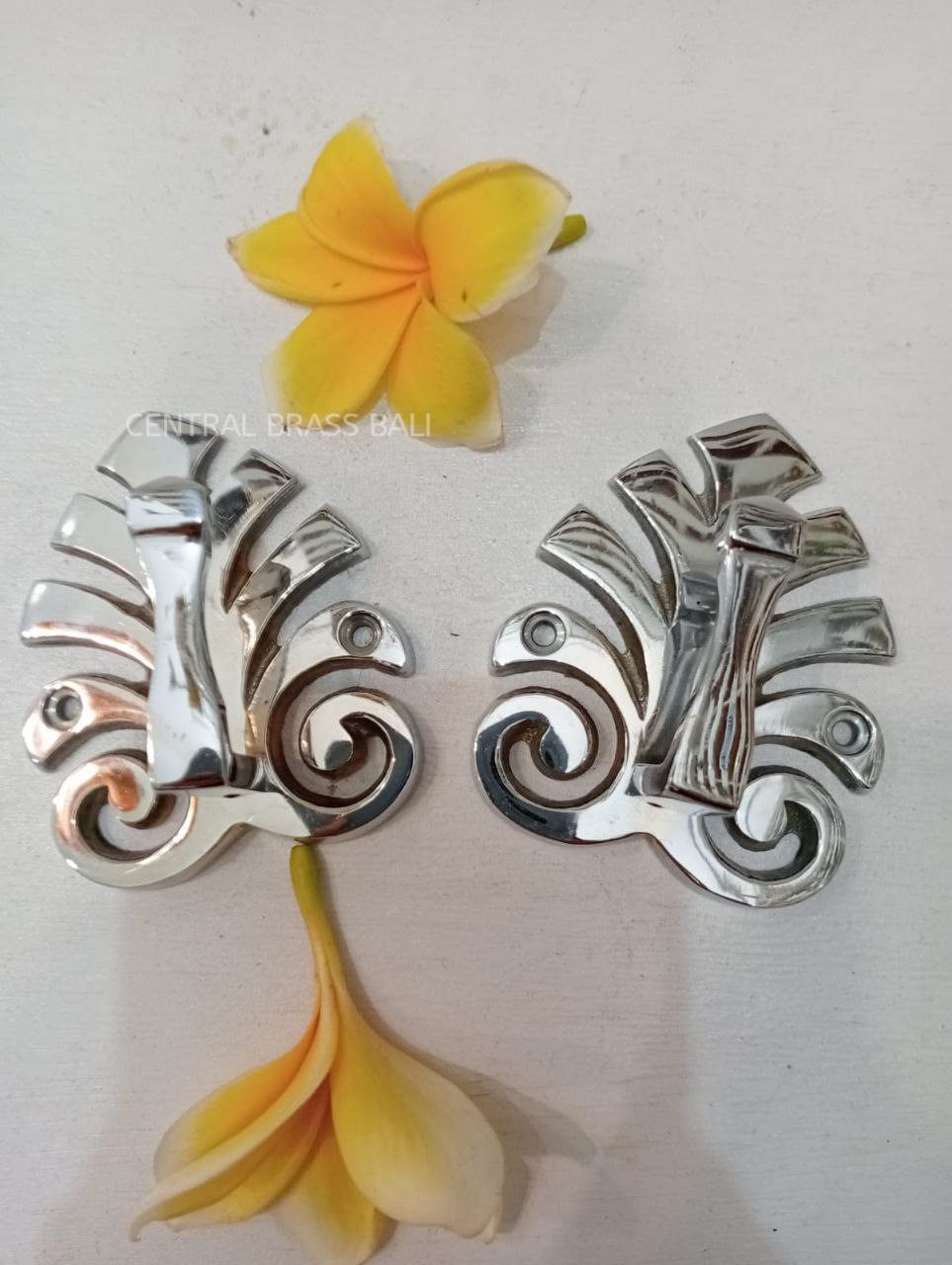 4pcs Monstera Hooks Silver Brass