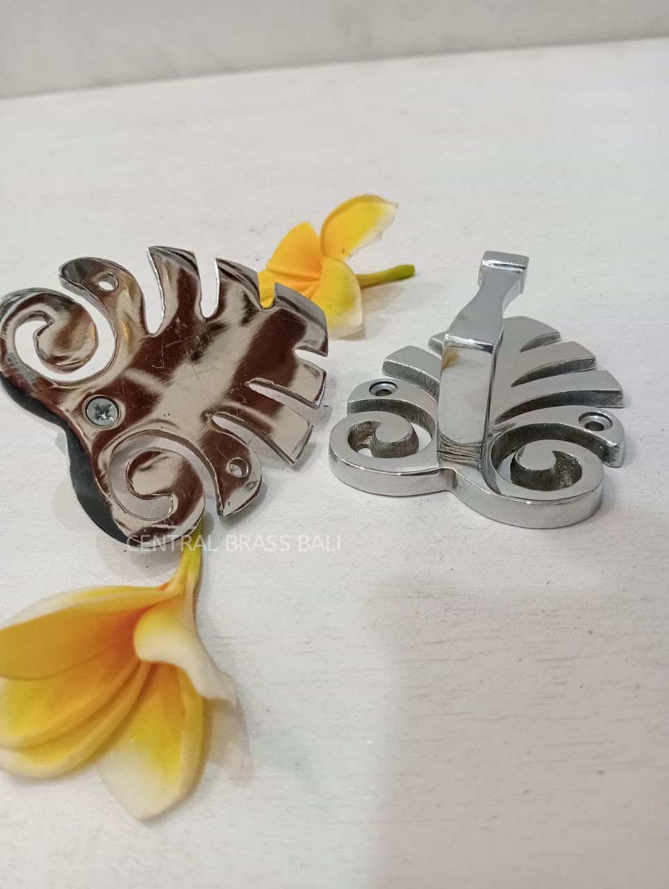 4pcs Monstera Hooks Silver Brass