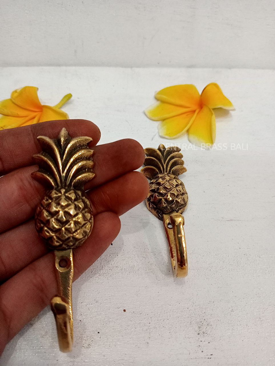 8xpcs Small pineapple Brass Hooks