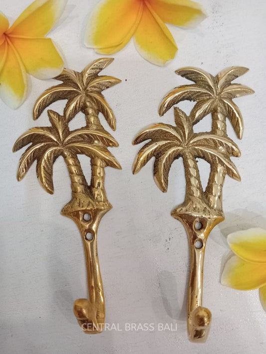 4pcs Double palm hooks Brass