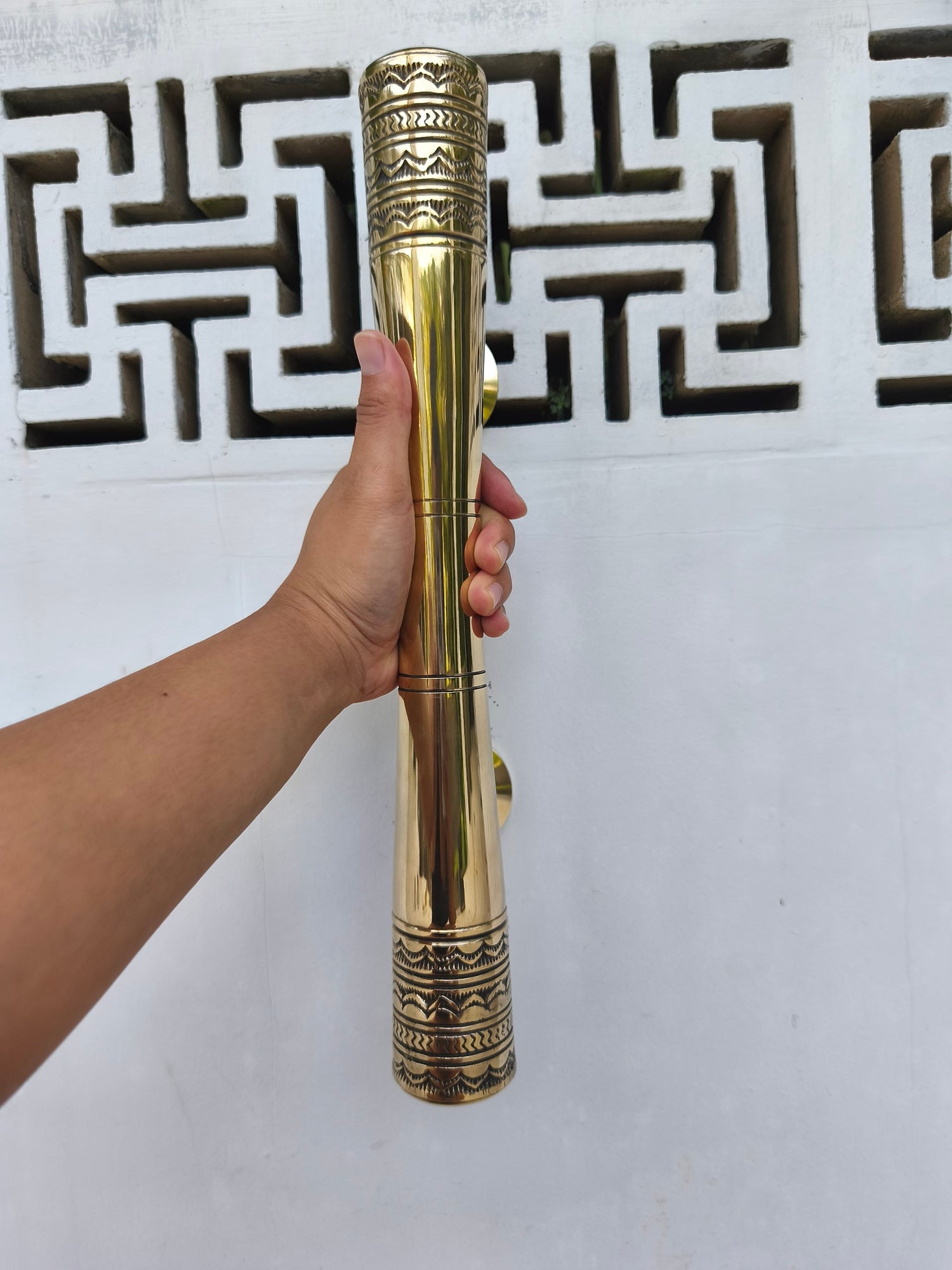 Polished gold solid brass door handles 40 cm, luxury Victorian inspired door pulls for front entry doors and double doors, classic brass hardware with a warm gold shine for traditional, vintage, colonial and modern luxury interior and exterior doors