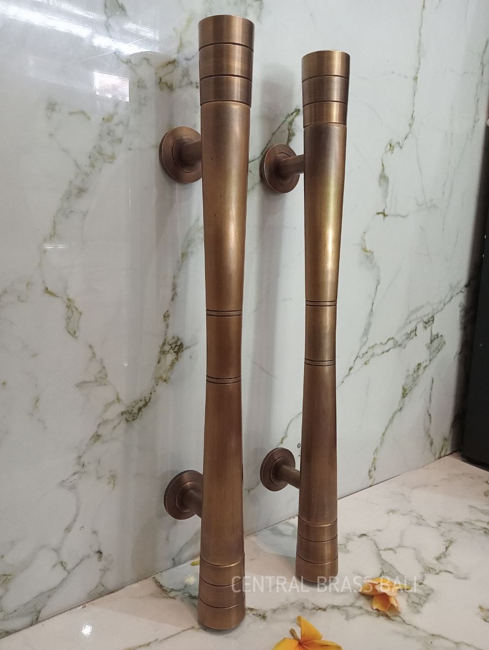 Set of 2pcs Plain Brass door handle
