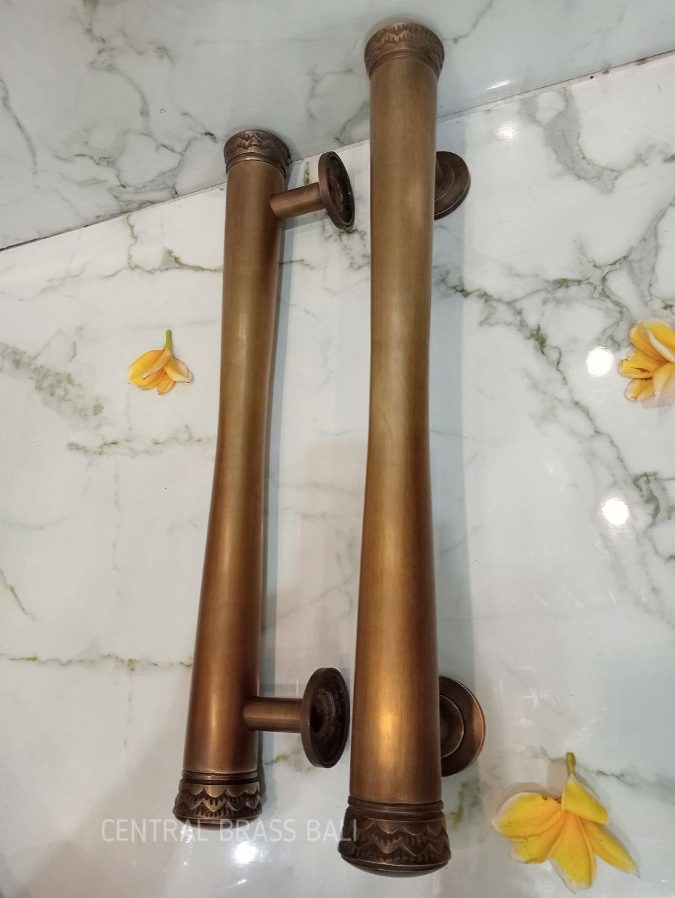 2pcs 50cm Door Handle Bali plain Carving handle, modern Bali handles