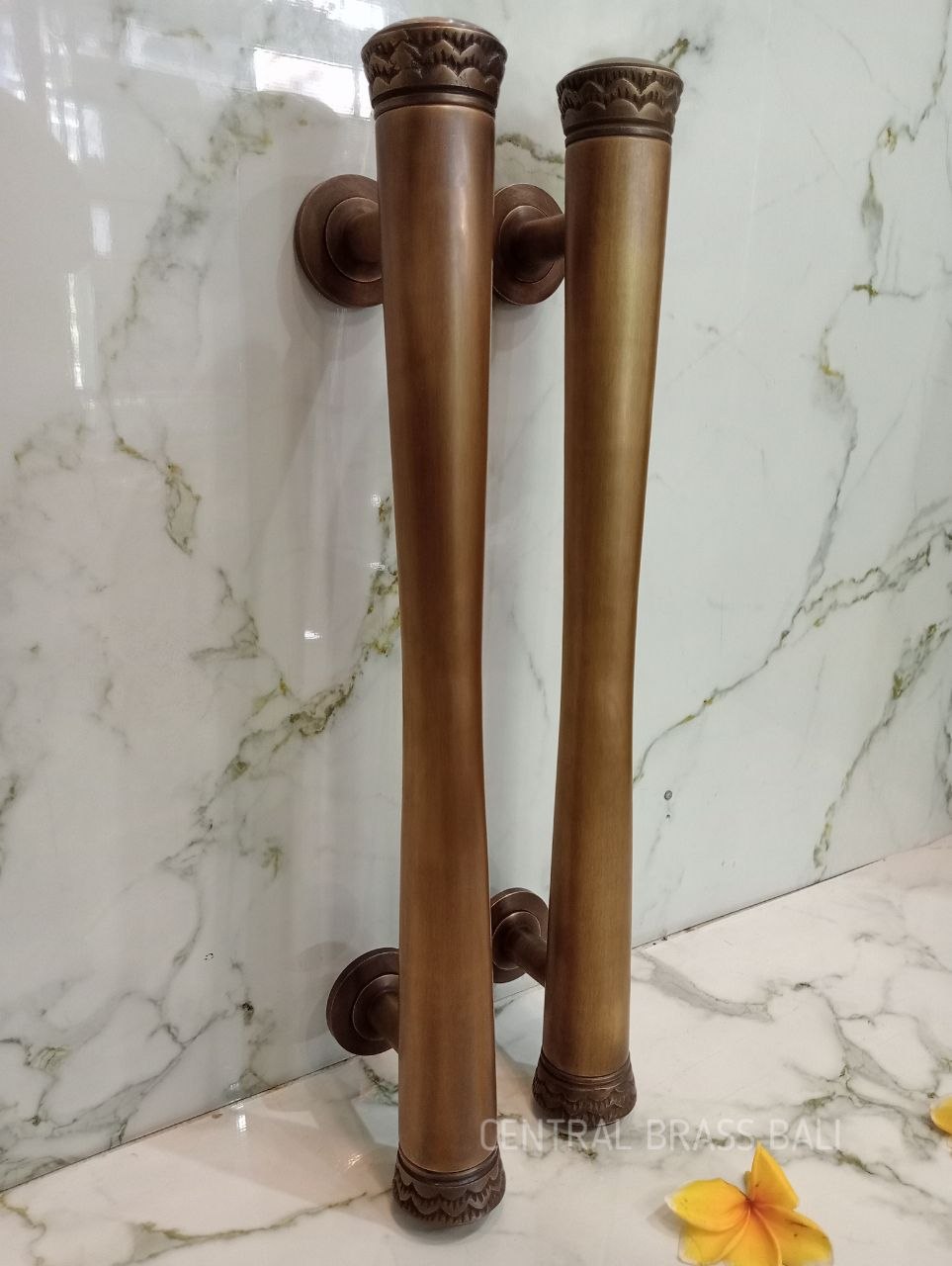 2pcs 50cm Door Handle Bali plain Carving handle, modern Bali handles