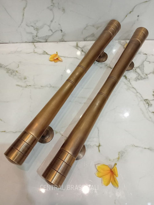 Set of 2pcs Plain Brass door handle