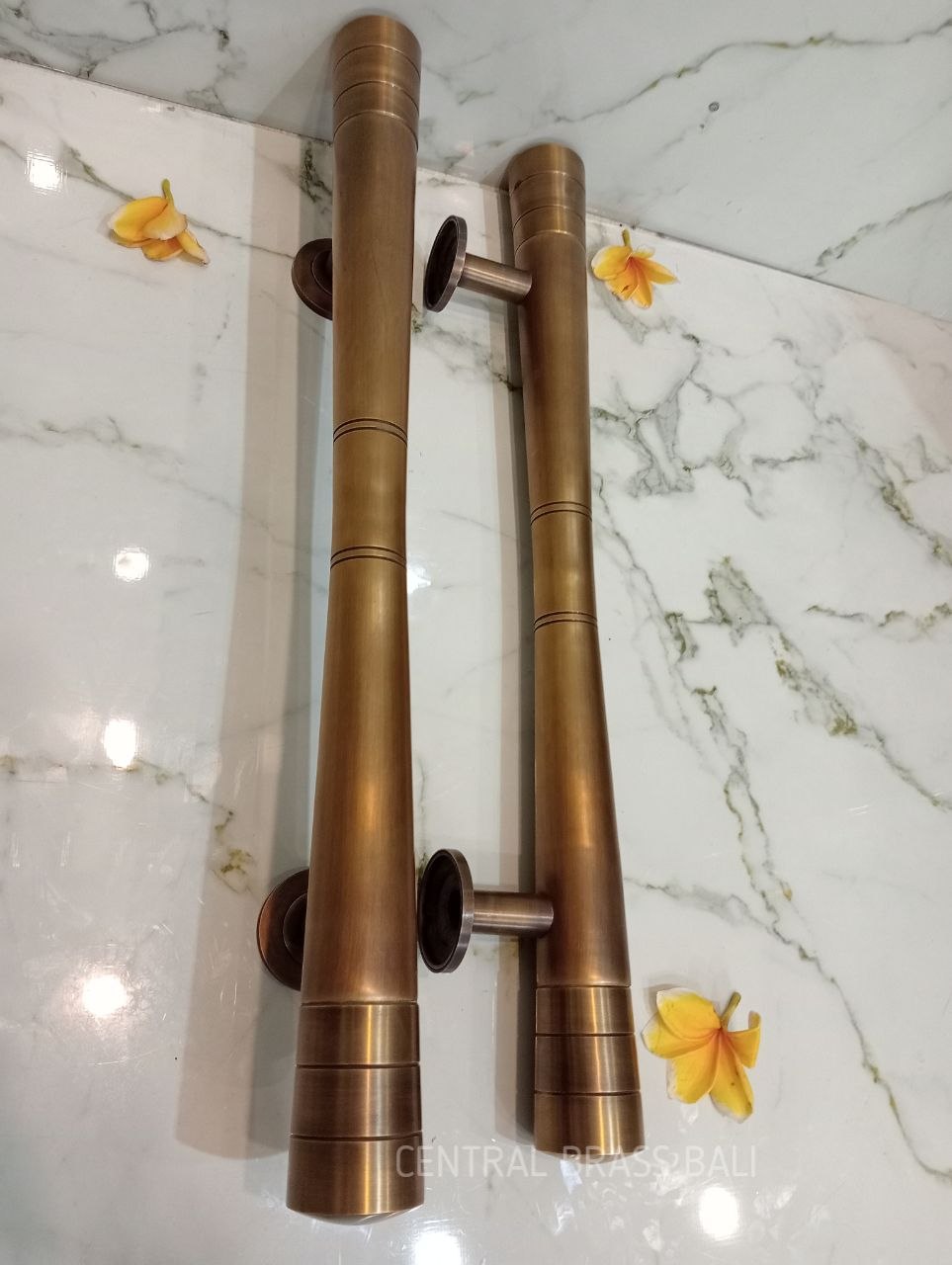 Set of 2pcs Plain Brass door handle