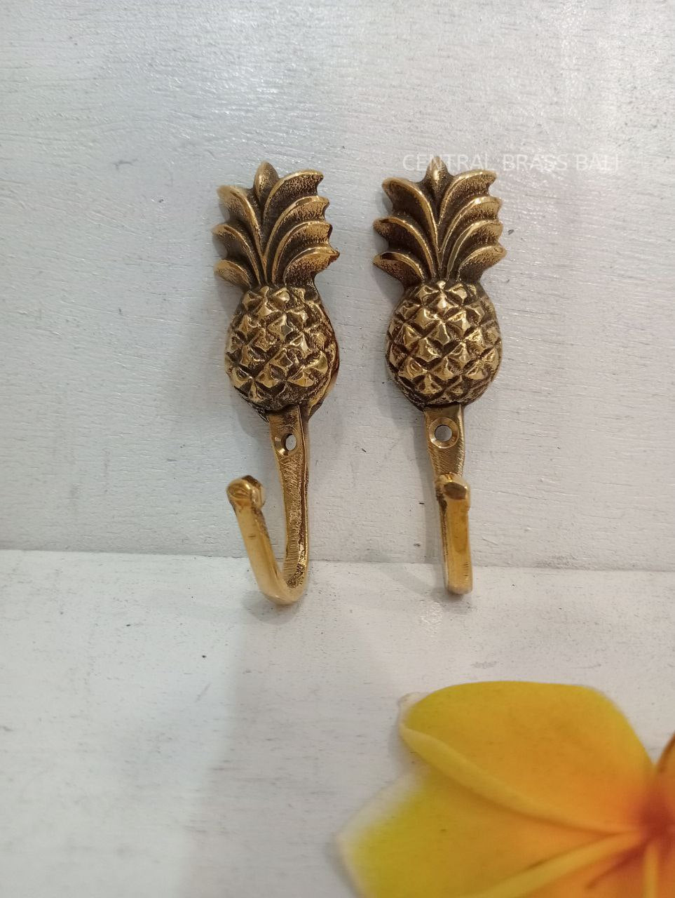 8xpcs Small pineapple Brass Hooks