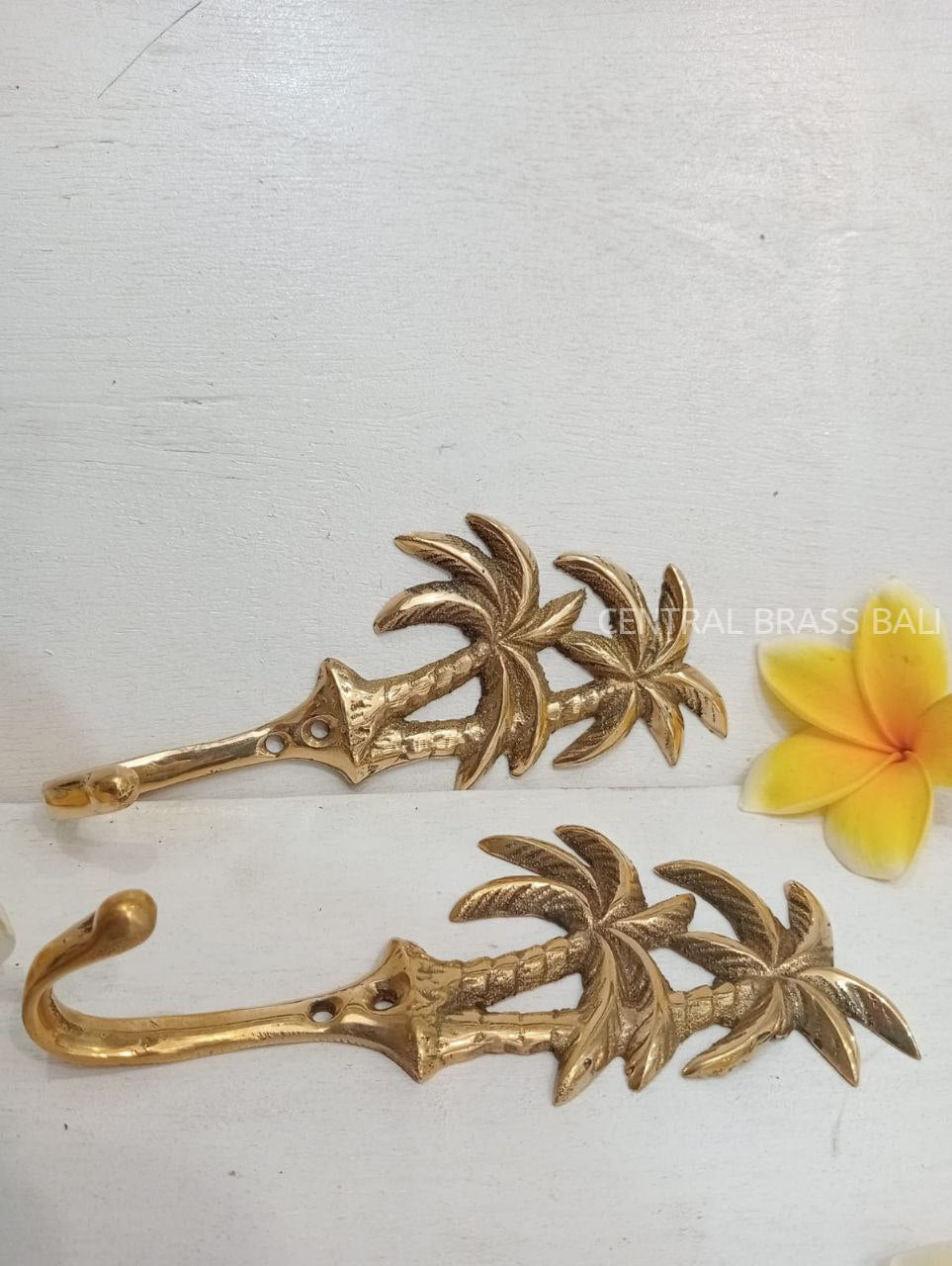 4pcs Double palm hooks Brass