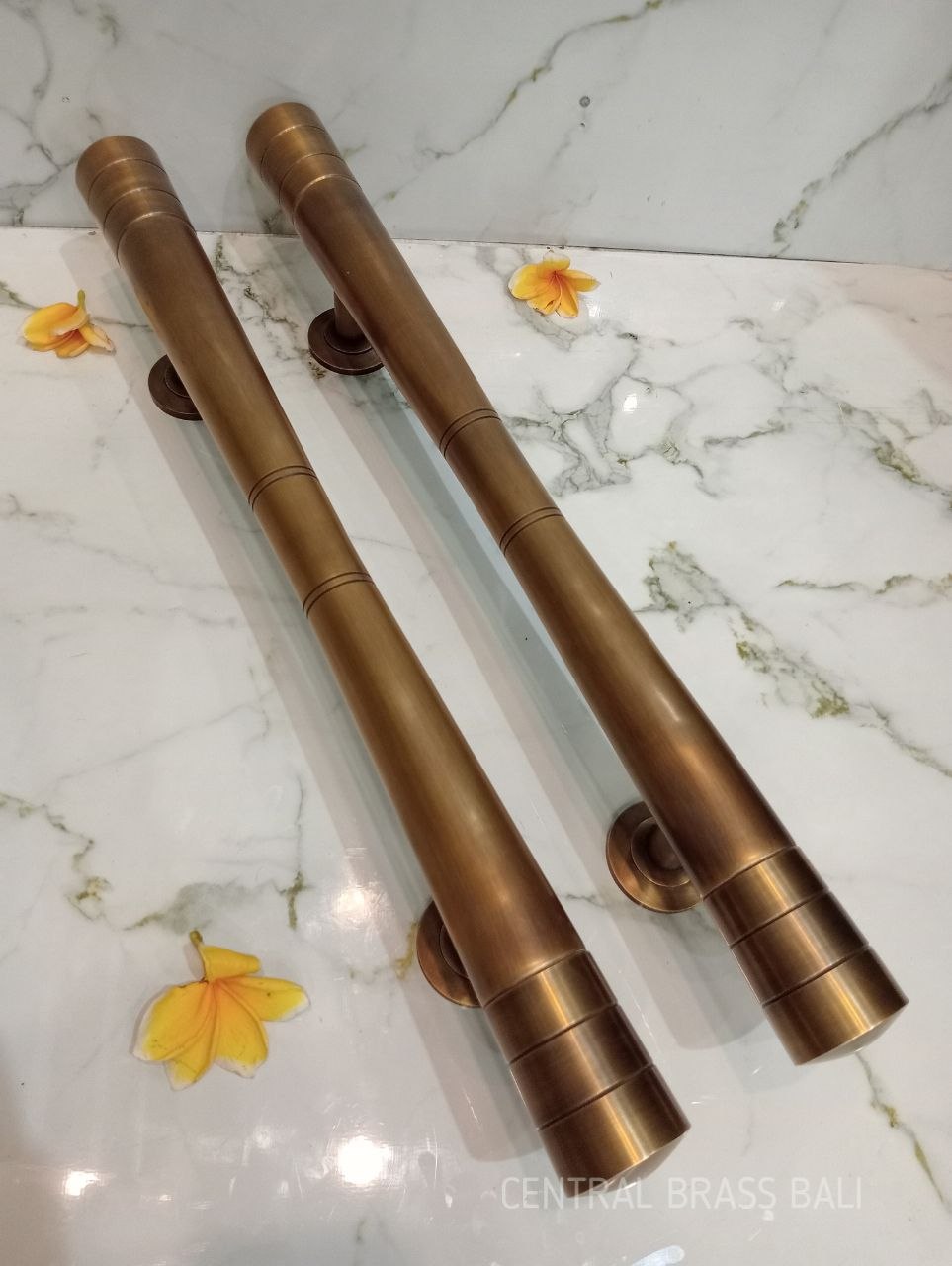 Set of 2pcs Plain Brass door handle