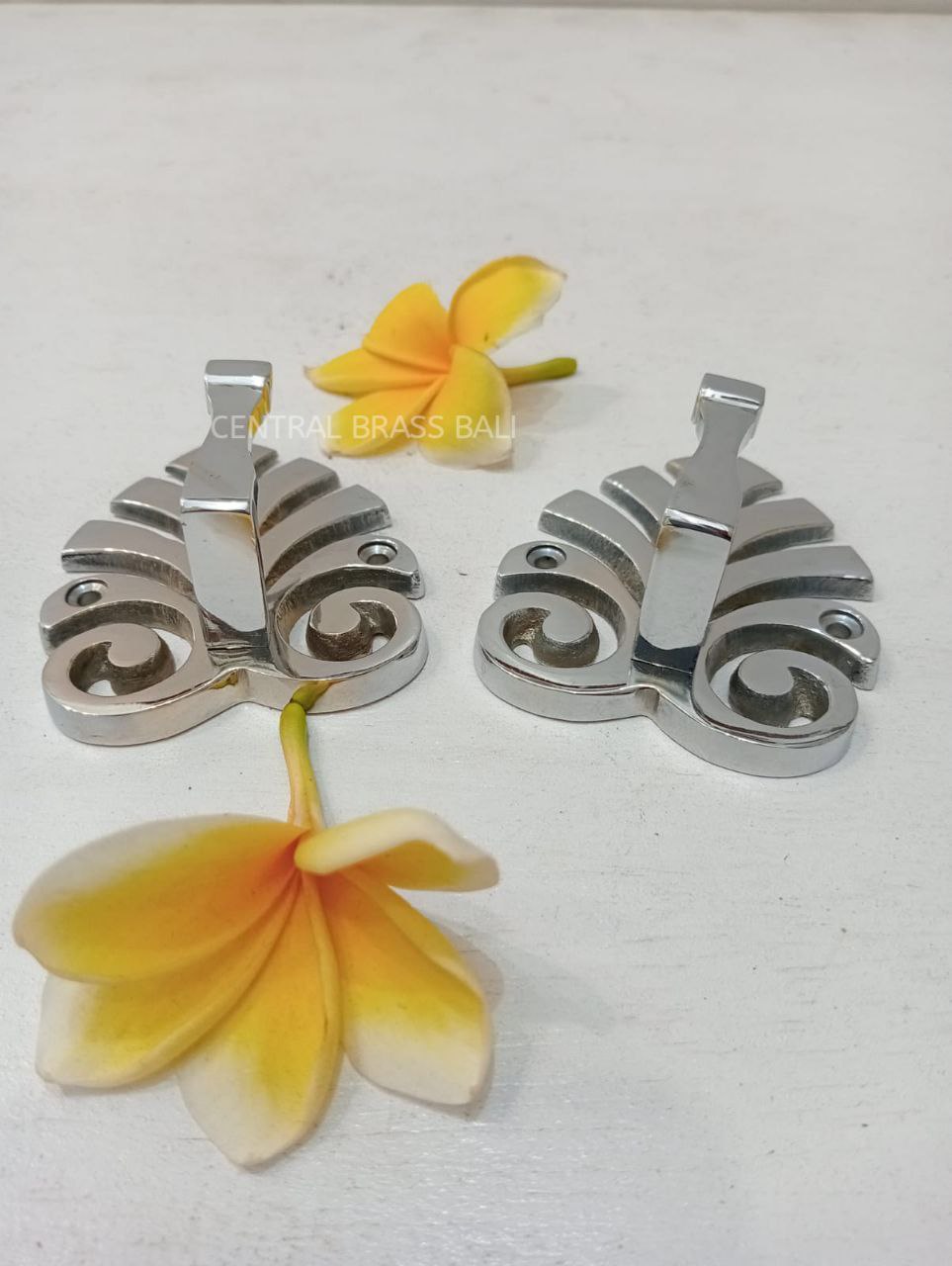 4pcs Monstera Hooks Silver Brass