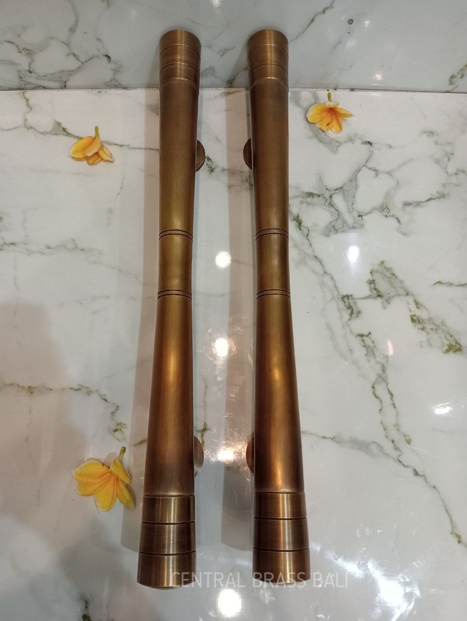 Set of 2pcs Plain Brass door handle