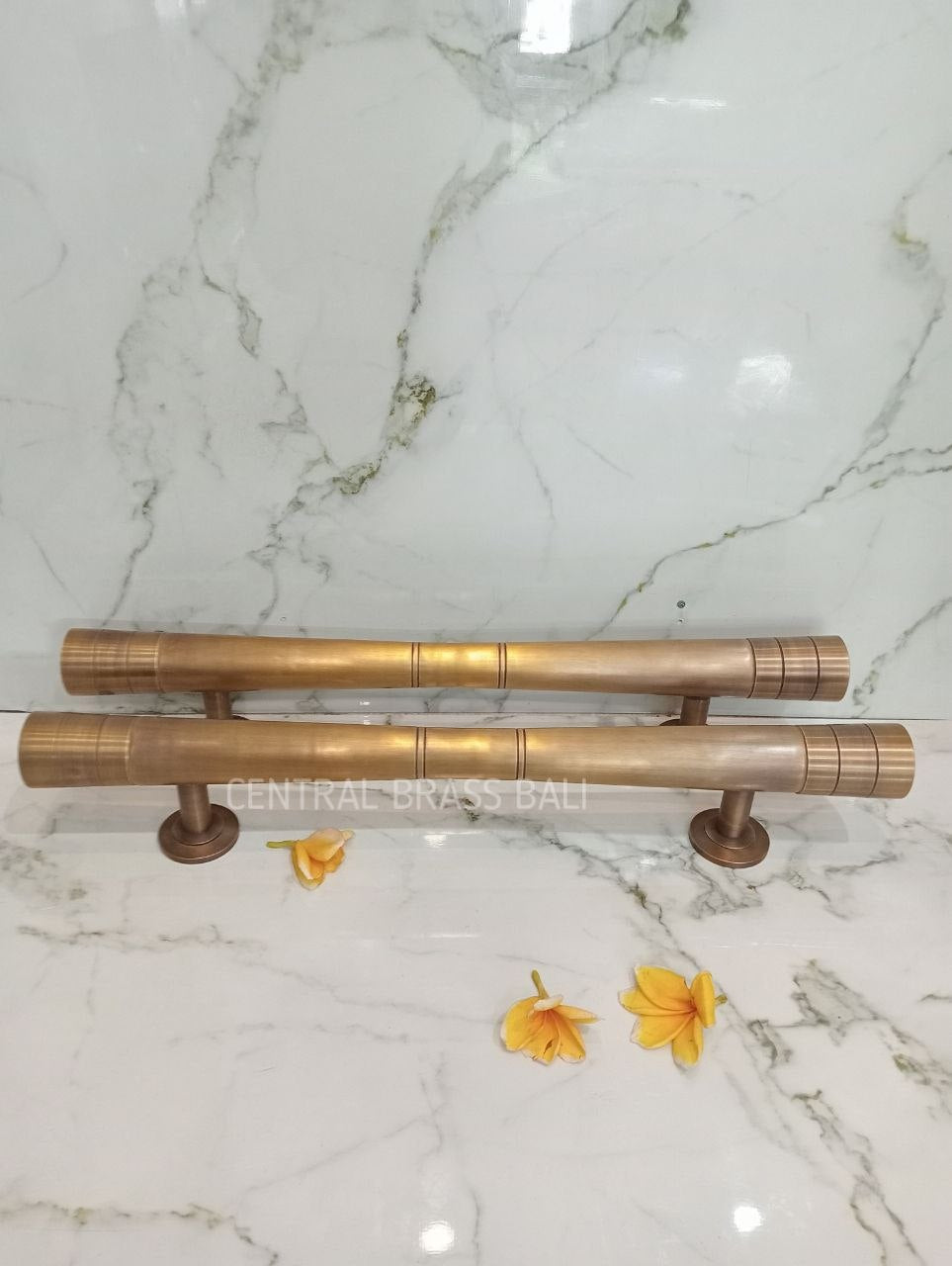 Set of 2pcs Plain Brass door handle