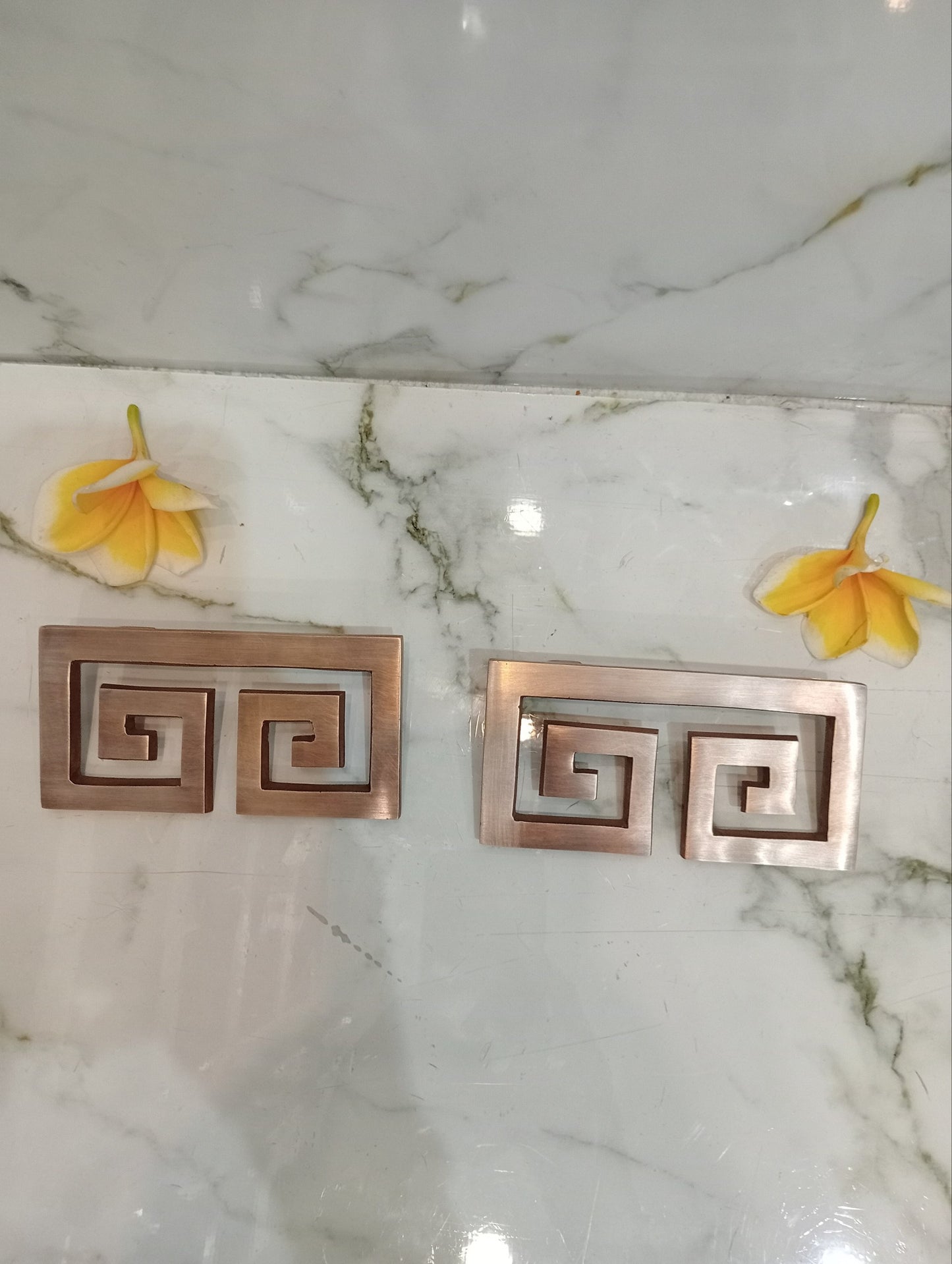 Greek Key Brass Drawer Pull