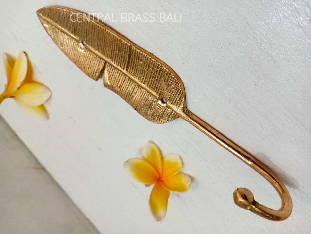 3pcs Leaf Brass Hooks