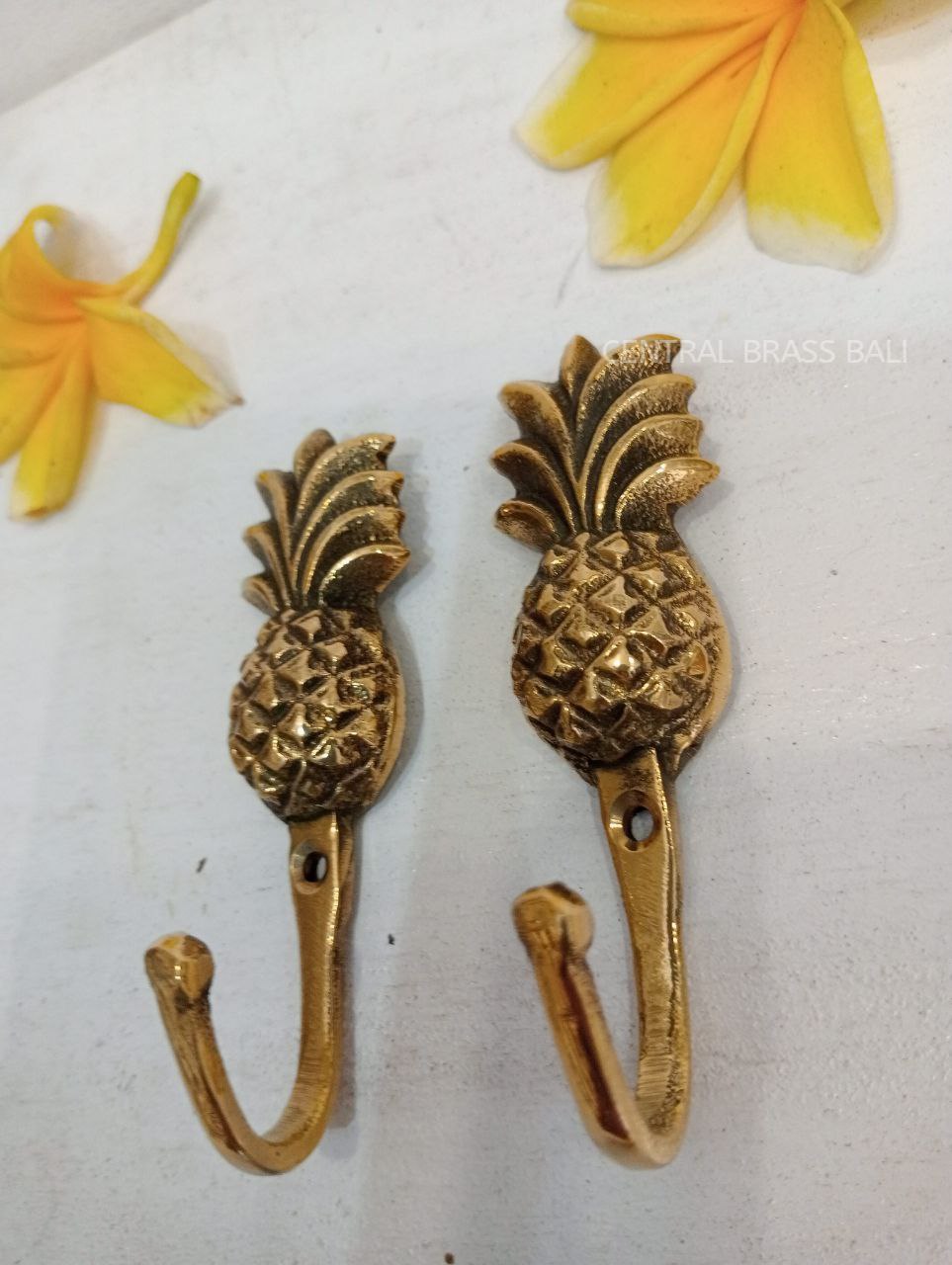 8xpcs Small pineapple Brass Hooks