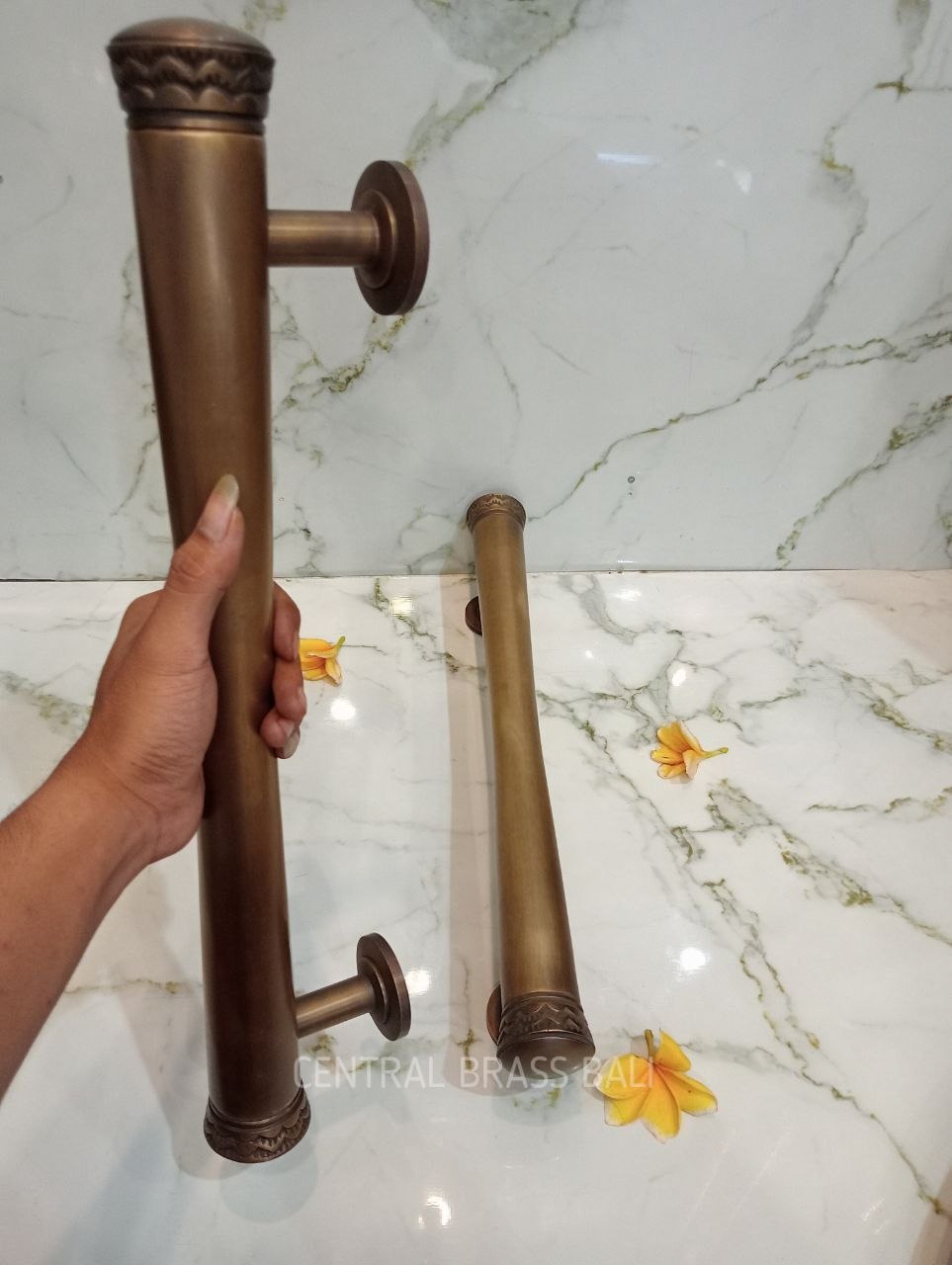 2pcs 50cm Door Handle Bali plain Carving handle, modern Bali handles