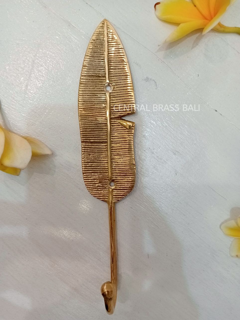 3pcs Leaf Brass Hooks