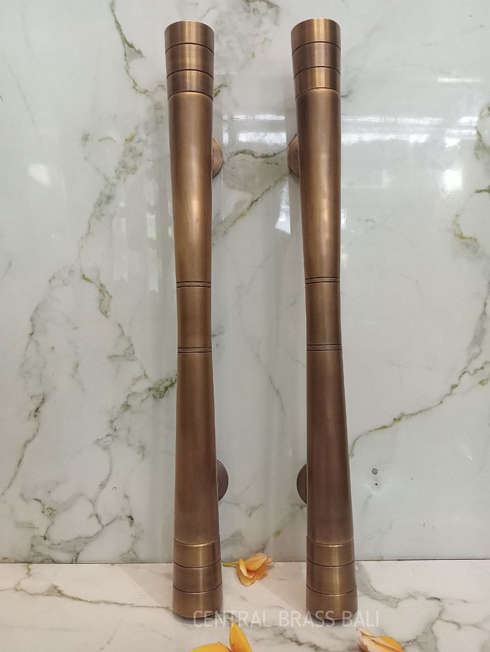 Set of 2pcs Plain Brass door handle