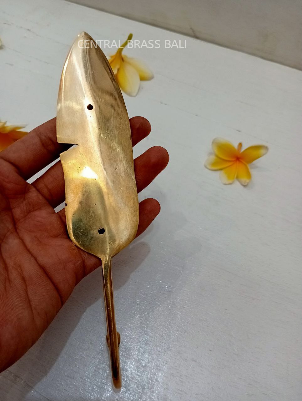 3pcs Leaf Brass Hooks