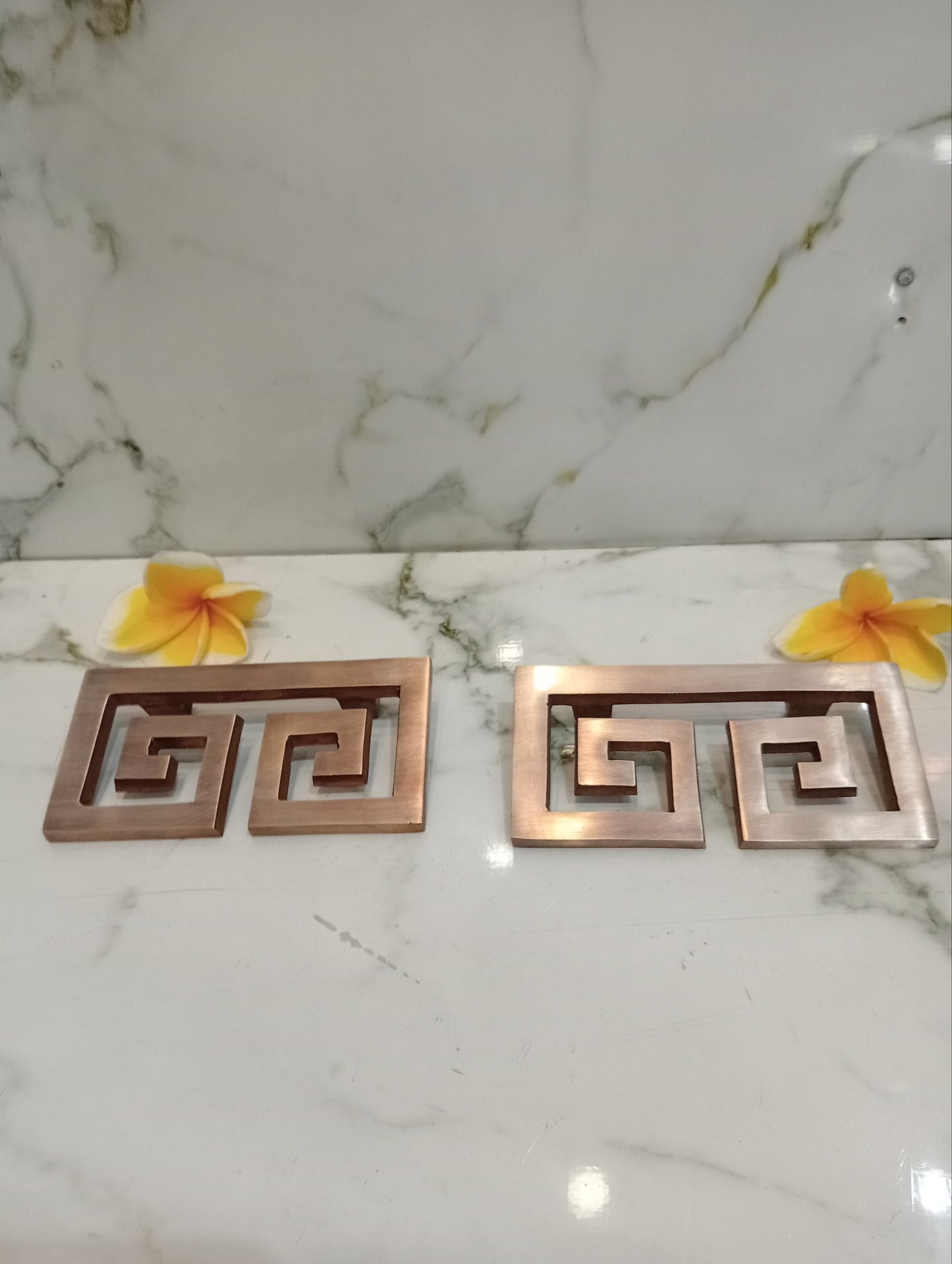 Greek Key Brass Drawer Pull