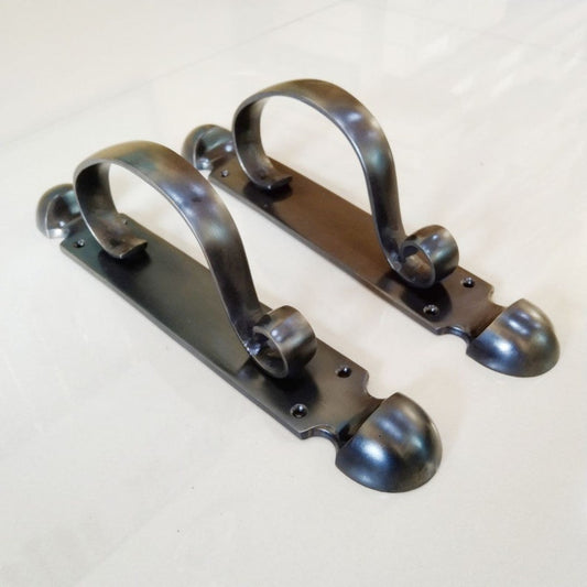 Pair of main entry pull door handle solid Brass handle for front door | Classic Plain Door Handles| Gold brass Door Handle| Vintage Handle
